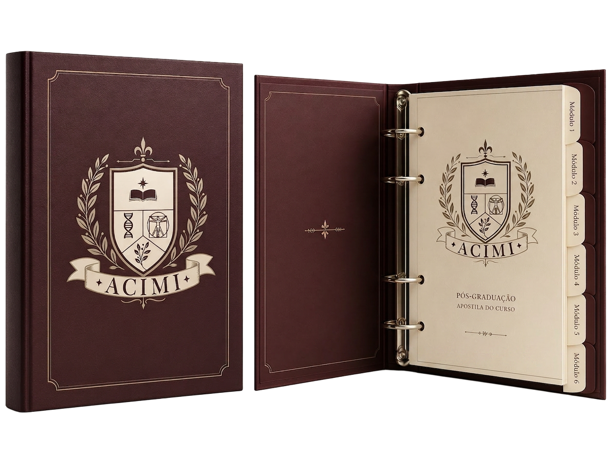 Material didático próprio da pós-graduação em Harmonização Orofacial da ACIMI