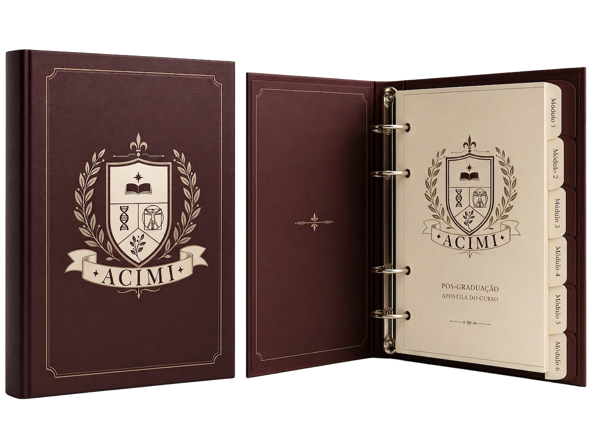 Material didático próprio da pós-graduação em Harmonização Orofacial da ACIMI